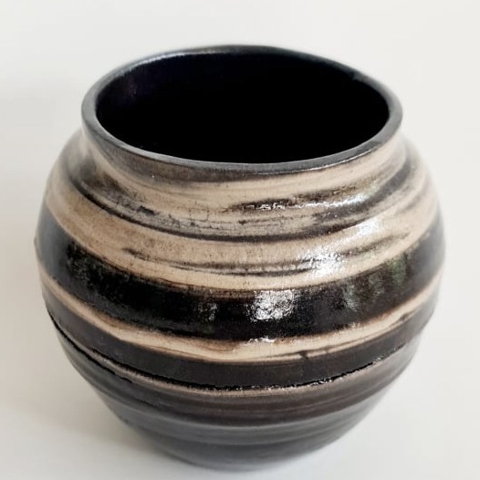 Vase schwarz Türkis