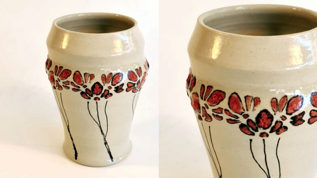 Vase_Blumenmotiv